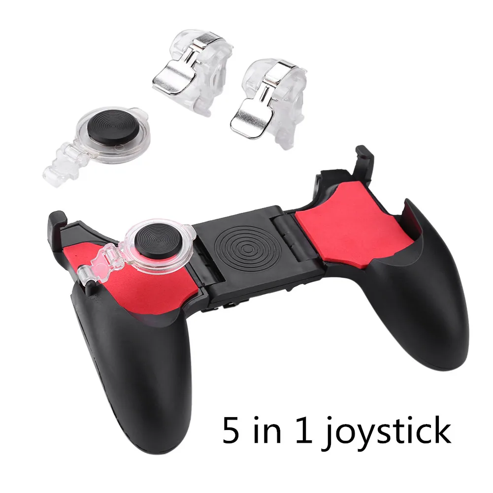 

PUBG 5 in 1Moible Controller Free Fire L1 R1 Triggers Gamepad Game Pad Grip L1R1 Joystick for iPhone Android Phone Shooter