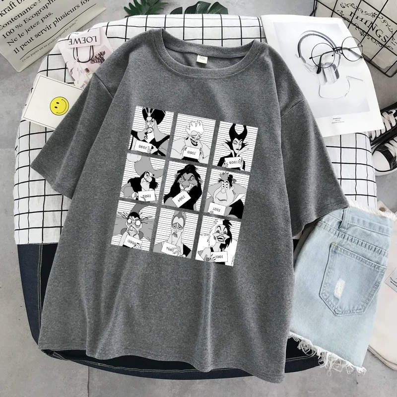 2020 Disney Autumn New Fashion Villains Bad Girl Have More Fun t-shirt Graphic Tops Tees 90s Harajuku T-shirt Gothic T-shirt funny t shirts Tees