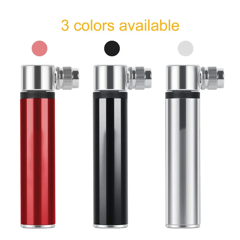 

Portable Aluminum Alloy Bicycle Pump 120 PSI High Pressure Cycling Hand Air Pump Presta/Schrader Valve Cap Ball Tire Inflator