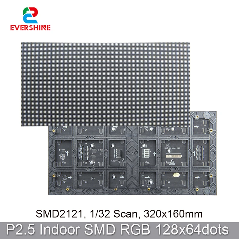 2.5mm Pitch P2.5 SMD2121 RGB Full Color Indoor 320x160mm 128x64Dots LED Matrix Module led video display panel