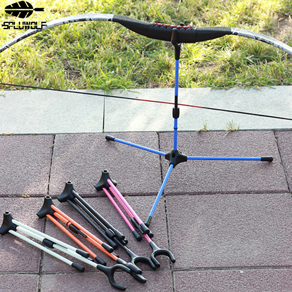 

Glass Fiber Tripod Rack Recurve Bow Stand Foldable Bracket Holder for Archery Hunting
