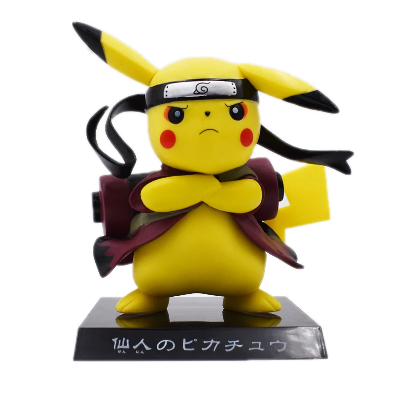 

2019 Movie & TV Anime Cartoon Naruto Pikachu Key Holder Go Key Ring Pendant Mini PVC Trinke Doll Model Toy Gift