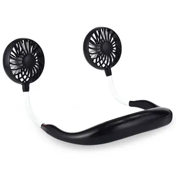 

USB Rechargeable 3 Gears Portable Wearable Fan Hands-free Neck Hanging Mini Sports Fan Air Cooler