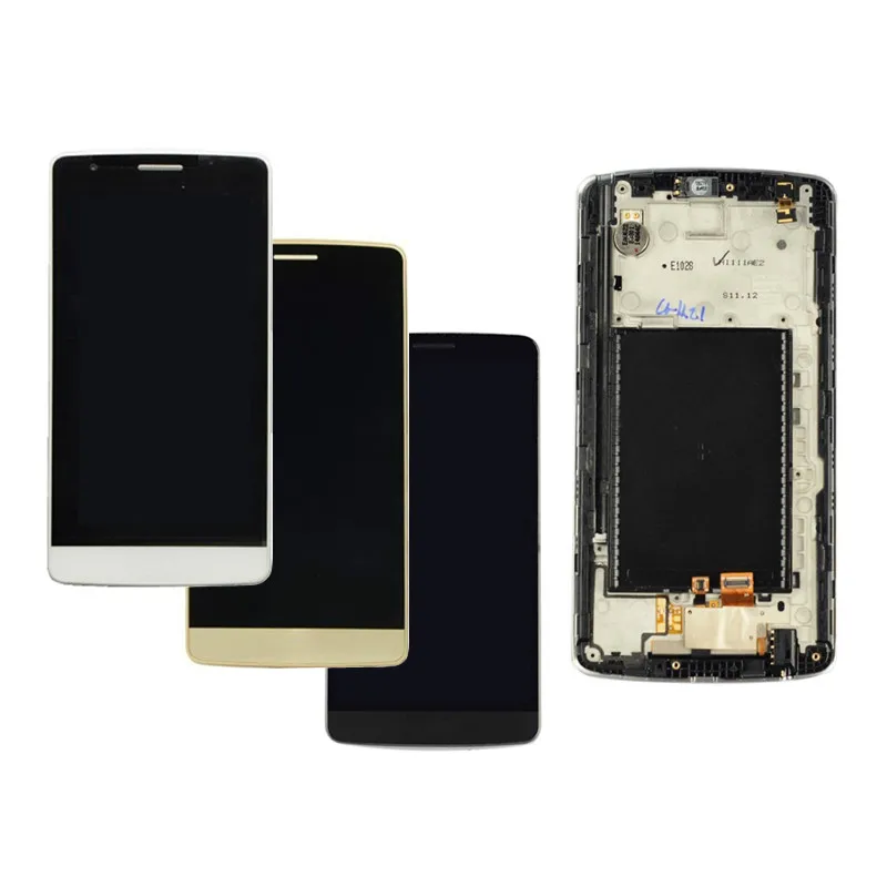 1Pcs Top quality new For LG G3 D850 D851 D855 5.5" LCD Display Touch Screen Digitizer Black White Gold,No/with Frame