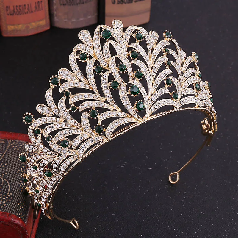 

Luxury Women Wedding Crown Hair Accessories Bridal Crown Rhinestone Leaf Tiaras Bridal Headband Wedding Hair Accessories VL