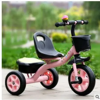 Уличный детский трехколесный велосипед для детей, 3 колеса для детского сада, детский велосипед для катания на велосипеде, трицикл для детей 2-6 лет - Цвет: Розовый