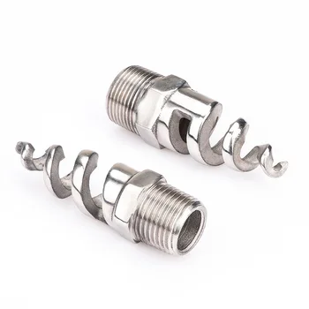 

2pcs Spiral Jet Nozzle 1/4" 3/8"1/2" 3/4" 1"1 1/4"316 Stainless Steel Spiral Cone Atomization Nozzle Spray Sprinkler Head Garden