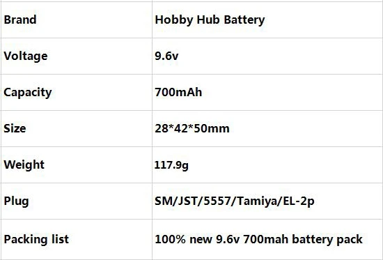 9.6v 700mah双层