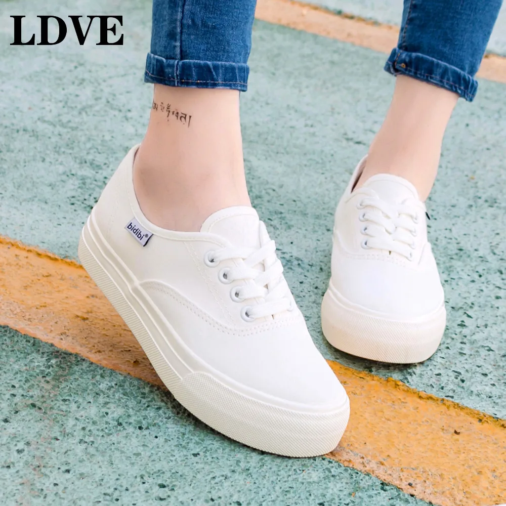 

Than Canvas Shoe Ins Thick Bottom All-match Student Three Times Vulcanization Shoe Exceed Fire Leisure Time Small White Shoes