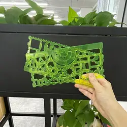Règle de modèle de dessin polyvalent pour étudiant, fournitures de fabrication exquise, Assurance qualité d'enseignement, 1 pièce, V0s1 