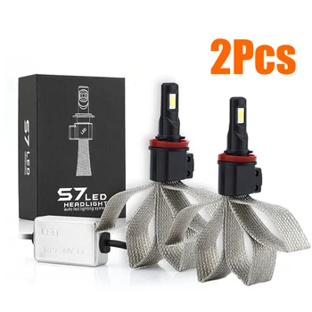 

Car Headlights 4-LED Lamp Bulbs 1 Pair S7 H11 60W 6400LM IP68 Waterproof 6000K Replacement COB-XM-L2 New Durable