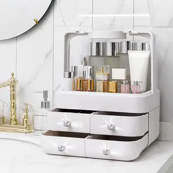 

Makeup Cosmetic Storage Organizer Large Capacity Cosmetic Storage Box Organizer Desktop Jewelry Makeup Drawer Container