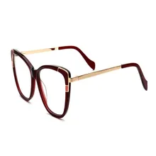 MONGOTEN новейшие модные женские очки с полным ободом кошачий глаз дизайн оптическая оправа черный красный фирменные близорукость очки ретро для женщин