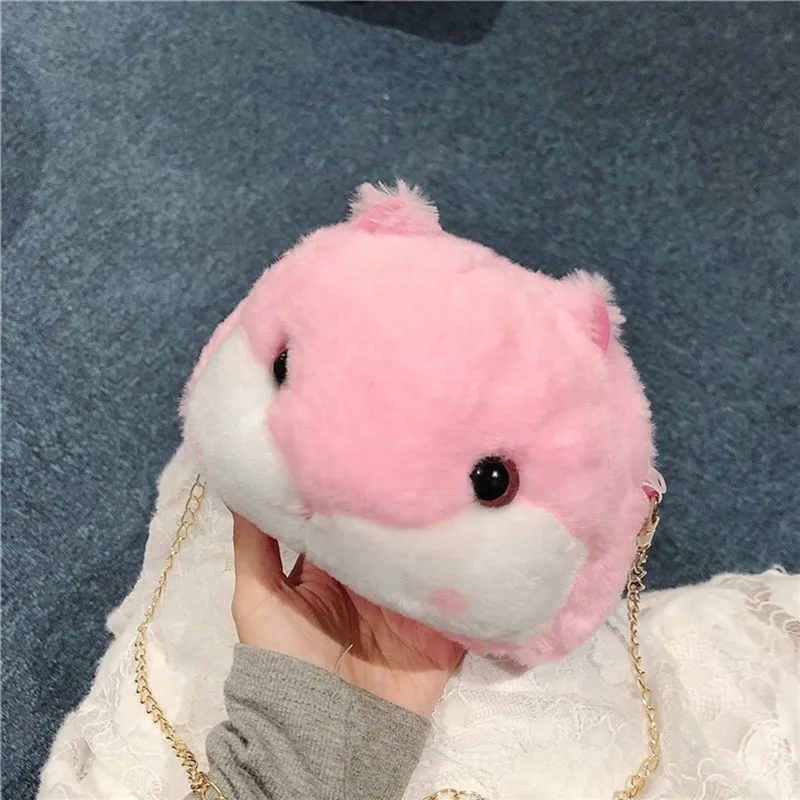 Новый плюшевый рюкзак с изображением мишки хомяка мультяшная плюшевая сумка для