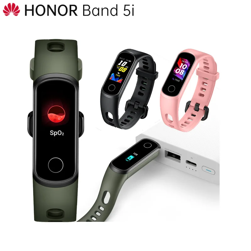 Оригинальный Смарт-браслет Huawei Honor Band 5i стильный фитнес-браслет SpO2 встроенный