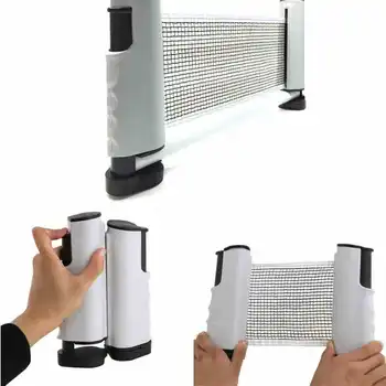 

Table Tennis Net Portable Retractable Ping Pong Post Net Rack and Post for Any Table Games & Sports Anywhere