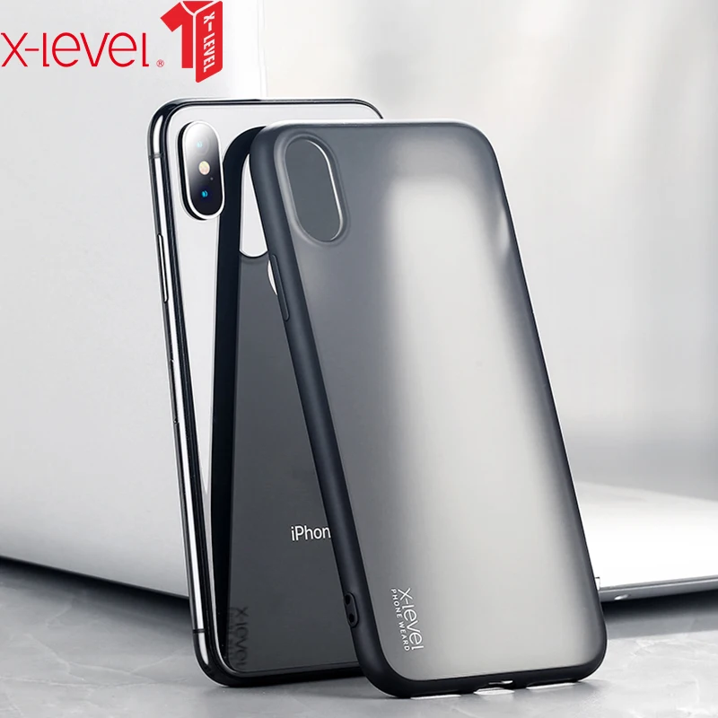 Прозрачный чехол X-Level для iPhone X XS Max жесткий матовый Мягкий силиконовый из
