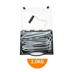 Camping Tent Nails Set Portable Canopy Fixed Nail Set with Storage Case Camping Tent Steel Nail with Quick Hanging Hole