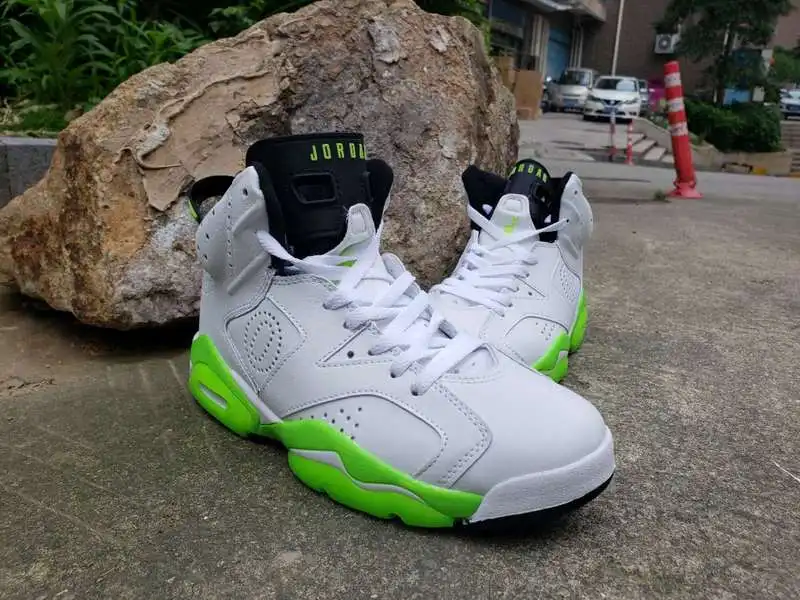 Новинка Jordan 6 Ретро Мужская обувь Баскетбольная обувь кроссовки поколение белые и зеленые крылья износостойкие 543390 448