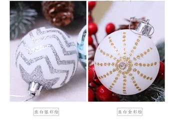 

Christmas Balls Ornaments 24Pcs Christmas Tree Balls with Beautiful Print for Home Holiday Decoration