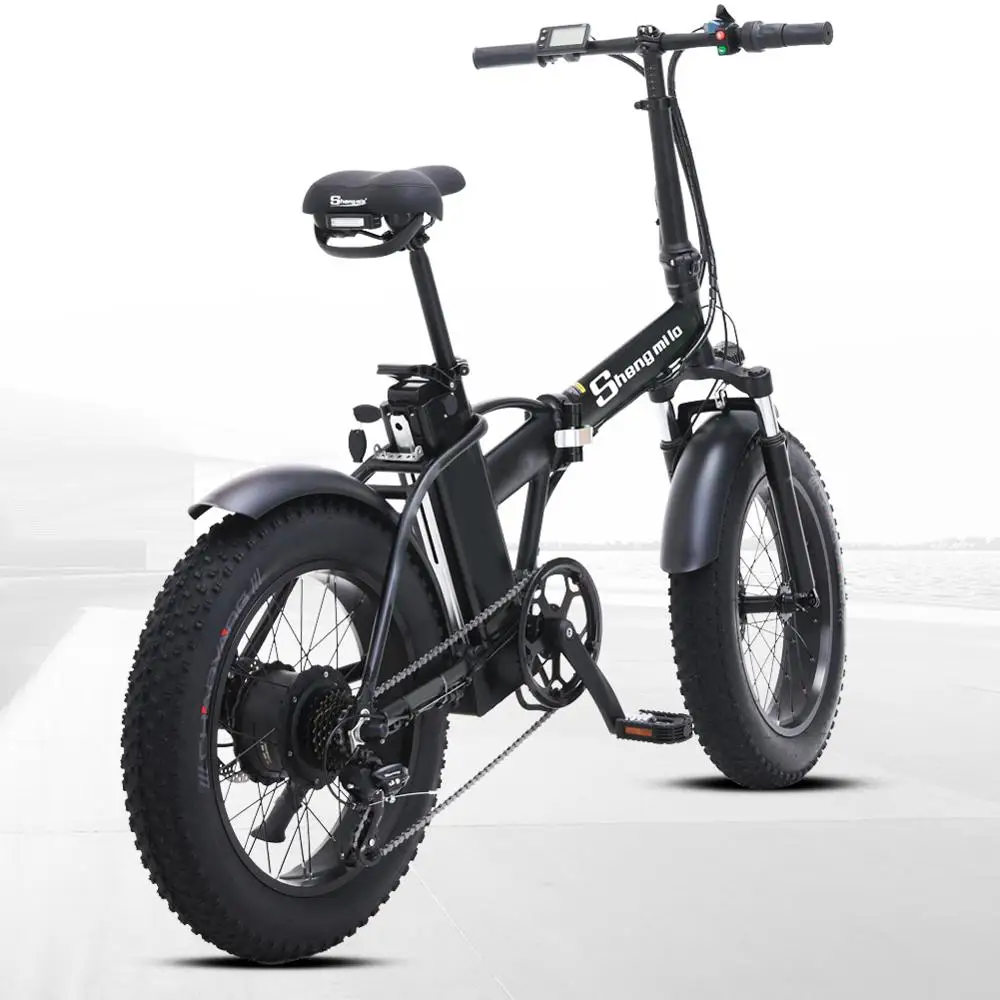 electric bike Shengmilo 20 inch ebike electric bicycle snowmobile 48V500W electric folding bike 4.0 fat tire a bike e bike