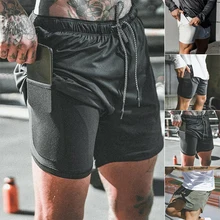 Тренировка Тренажерный Зал Фитнес Короткие бодибилдинг спортивные брюки мужские летние тренировочные шорты