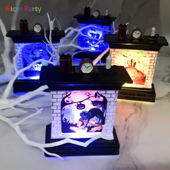 

Nicro 4 Styles Creative Fireplace LED Halloween Lights Bar Home Party Decor Event Party Supplies #Oth205