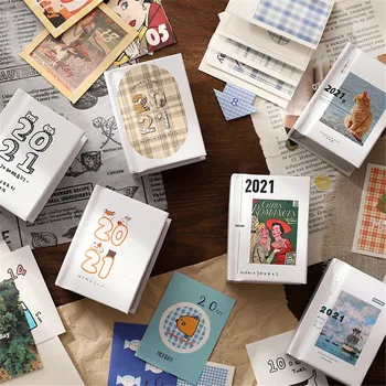 

377pcs Mini 2021 Calendar 51mm*74mm Thick Memo Pads 365 Days Planner Notepad DIY Scrapbooking Materials Bookmark Office Desk