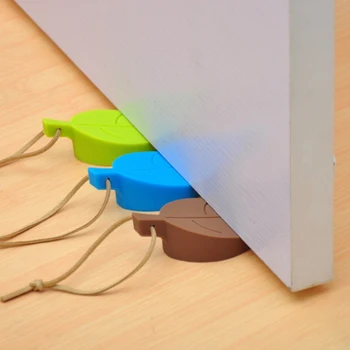 

Leaves Silicone Rubber Door Stop Stoppers Door Block Children Anti-Folder Hand Security Door Card Hanging Door Stop Dropshipping
