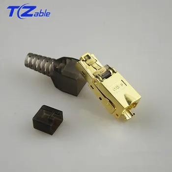 

CAT.8 Crystal Head Tool-Free Gold-Plated Shield Crystal Head 5G Broadband Network Crystal Head For Seven Types Of Network Cable