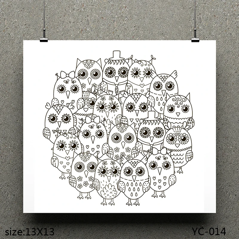 ZhuoAng Big eyes owl Clear Stamps For DIY Scrapbooking/Card Making Decorative Silicon Stamp Crafts | Дом и сад
