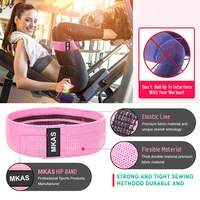 Hip Fitness Resistance Bands Exercise Workout Set Fabric Loop Yoga Booty Bands 3-Piece For Leg Thigh Butt Squat Glute Equipment - Image 3
