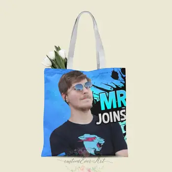 

MrBeast tote bag custom canvas tote bags for women for teacher Birthday Bags Gift Bag personalized gifts