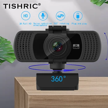 

TISHRIC 2K HD Webcam 1080P Web Camera With Microphone Web Camera For Computer Usb Webcam Full HD 1080P Web Camera For PC