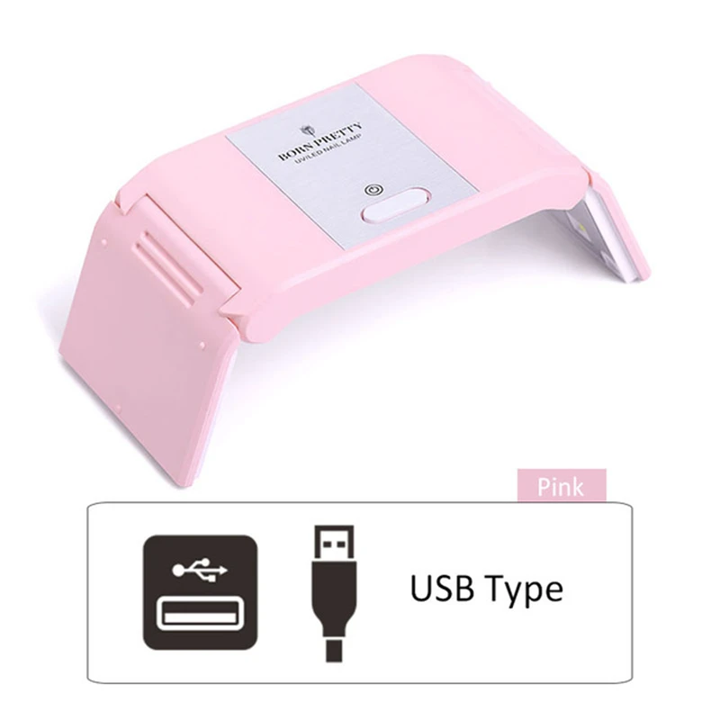 24W Pink USB Cable От BORN PRETTY-светодиодная УФ-лампа для ногтей для сушки всех видов Гель-лак для ногтей 120/80/72/54/48/45/36/24/6W для ногтей Сушилка для ногтей Маникюр Nail Art Инструмент - Цвет: 24W Pink USB Cable