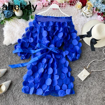 

2020 Spring Sexy off shoulder dresses bandage short Dress summer flower Party casual Women beach holiday a-line elegant dress