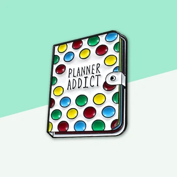 

Trendy Book Enamel Pins Planner Addict Colorful Book Brooch Study Work Bonus Denim Bag Aceessories 2019 Jewelry
