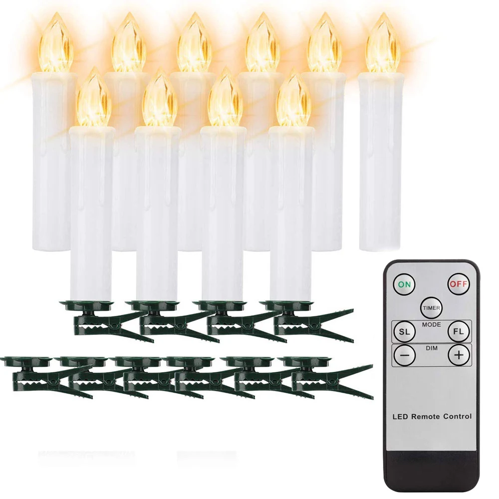 White Creative Warm LED Candle Flickering Lamp Night Light Simulation Flame Home Wedding Festival Celebration Decoration | Дом и сад