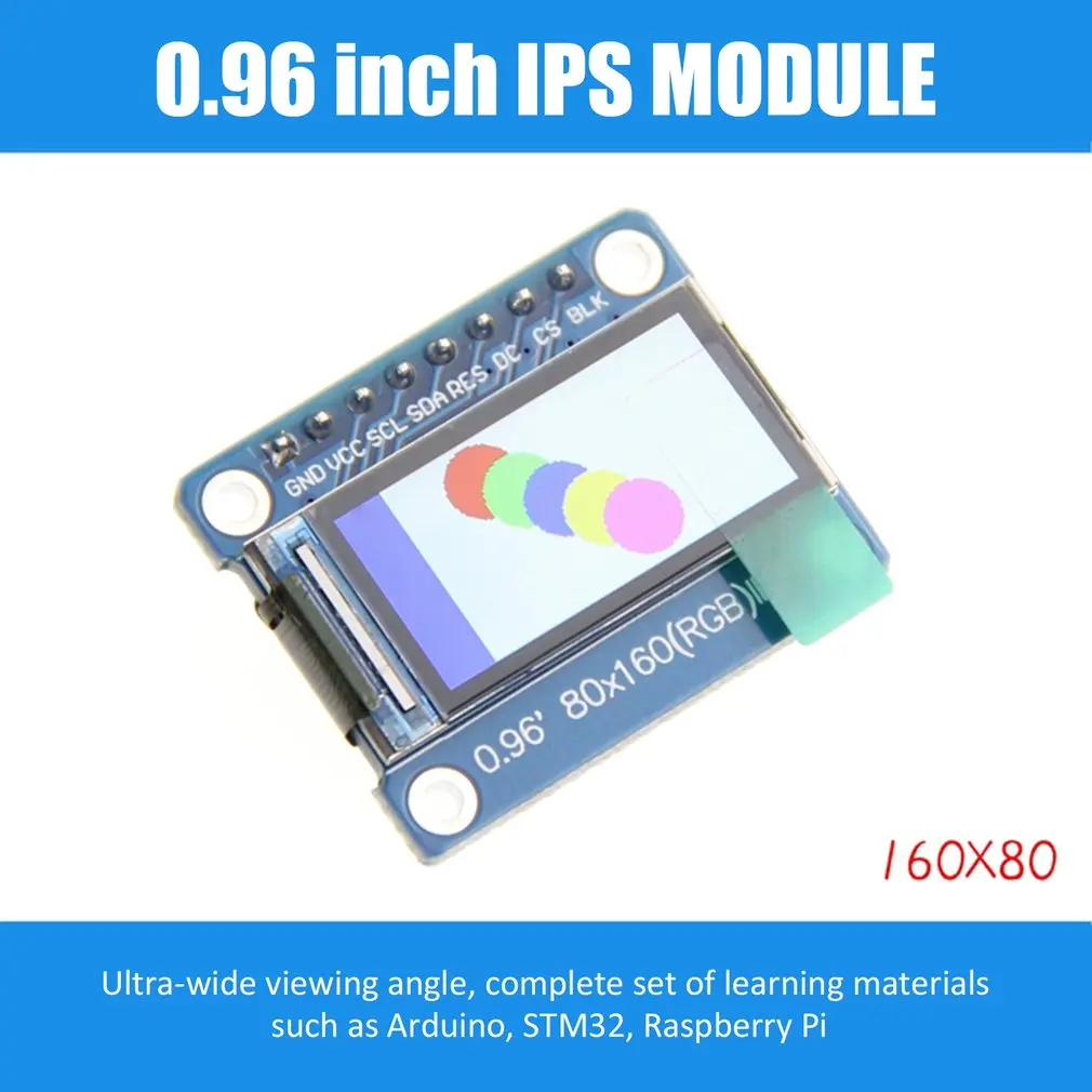 0,96 дюймовый ЖК-дисплей модуль ips экран 160x80 HD разрешение SPI интерфейс со встроенным сменный контроллер