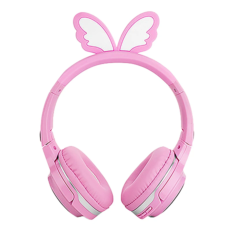 

Bluetooth Headset Cute Cartoon Butterfly Headset Bluetooth Headset with LED Color Light Noise Reduction Headset