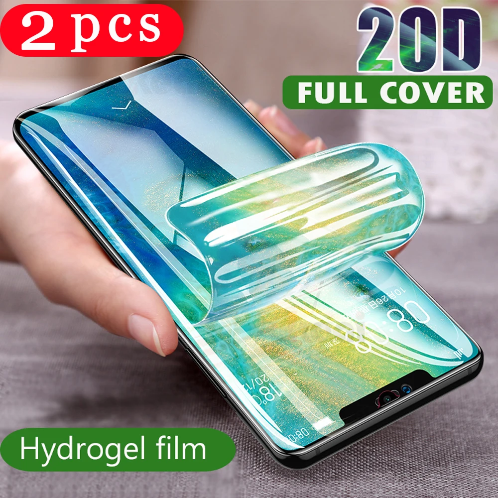 2 шт Мягкий Полный Чехол для huawei nova 3 3i 3e 4 4e Защитная Гидрогелевая пленка 5 5i pro 5t 5z