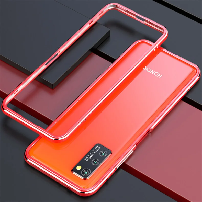 Благородная металлическая рамка Aurora для huawei Honor V30 Pro, чехол с окантовкой для huawei Honor V30 V 30 View 30, чехол с ободком, защитный край - Цвет: red silver