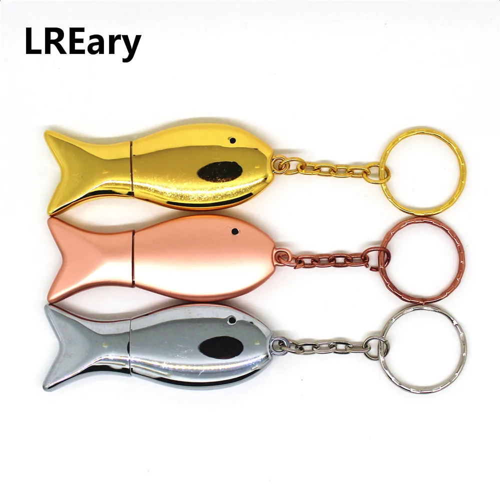 

Mini Metal Fish USB Flash Drive Pen Drive 16GB 8GB 4GB USB 2.0 Keychain 32GB 64GB Memoria Stick Pendrive 128GB Cle