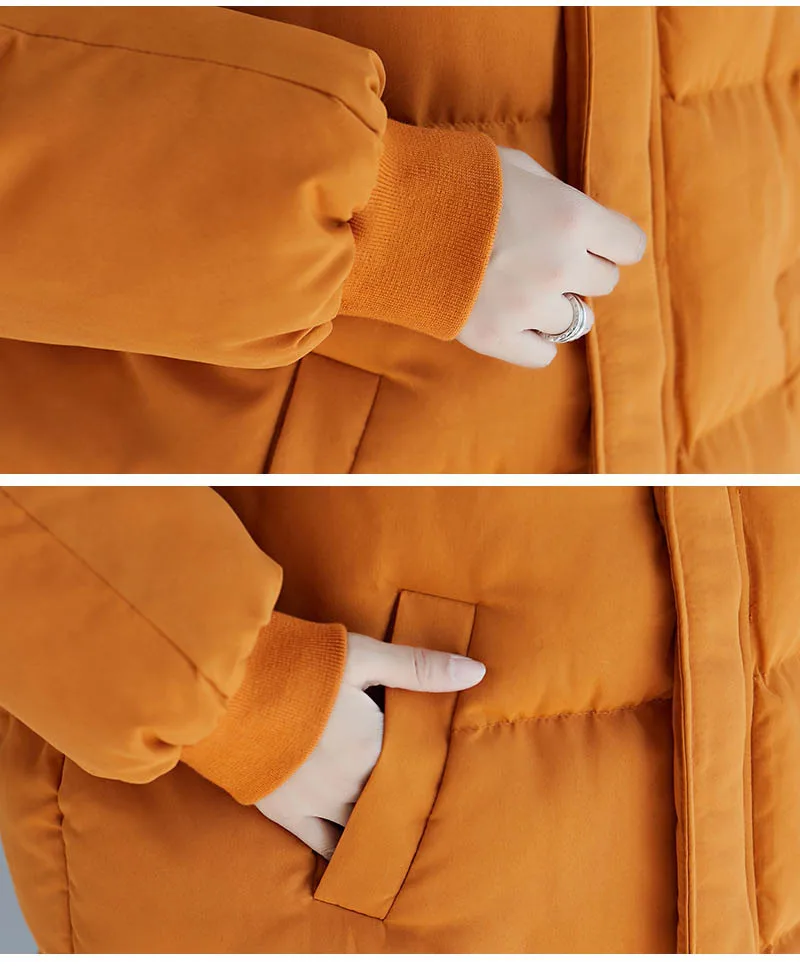 Зимние куртки для женщин; большие размеры; Обхват груди 140 см; 7XL 8X; пальто для женщин; оранжевый цвет