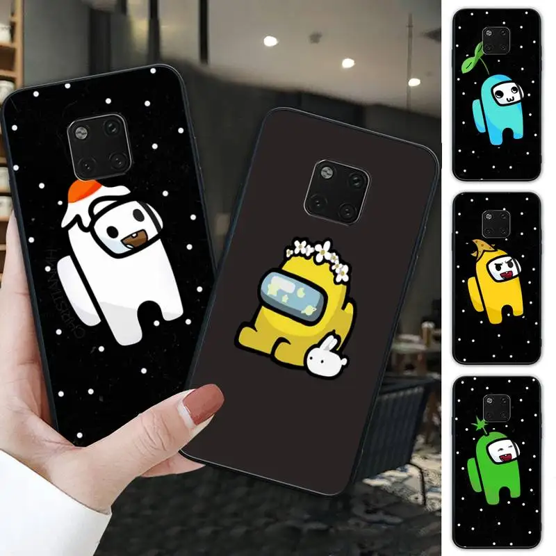 

Among Us Game For Girl Black Silicone Cover Case For Huawei Mate 9 10 20 30 Lite 9 10 20 30 Pro 20X Funda