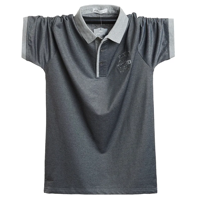 Мужская футболка из дышащей ткани Poloshirt летняя однотонная хлопковая Футболка