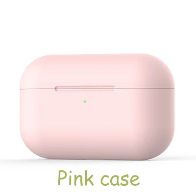 Силиконовый чехол Защитный чехол для Apple Airpods pro TWS Bluetooth наушники для Airpods Pro Чехол Мягкий силиконовый защитный чехол - Color: Pink case