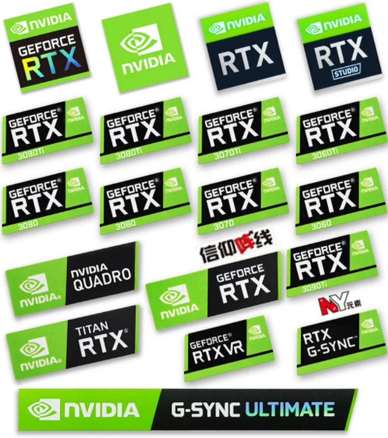 Оригинальный RTX 3090TI 3080TI 3070 3060 наклейка для ноутбука графическая карта этикетка |