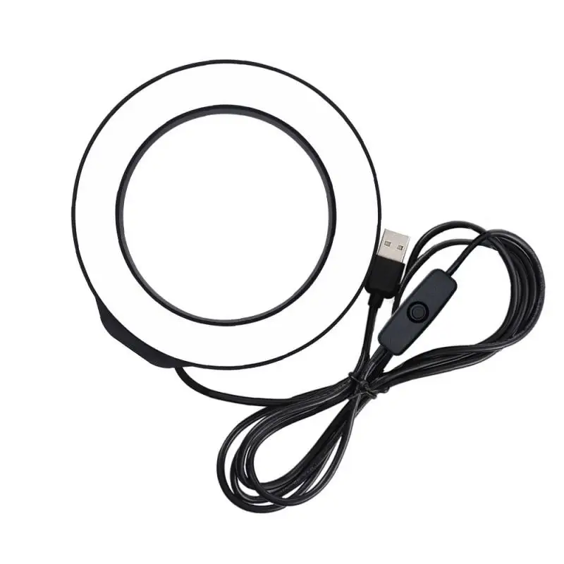 4.7 inch 12cm USB LED Ring Light Lamp For Photography Video White Light Portable Flash Ring LED Luminous Clip