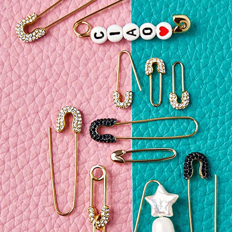 

Miwens Bauble Bar Crystal Safety Pins Dangle Earrings Women Cute Single Pearl Statement Hanging Earrings Charm Maxi Drop Jewelry